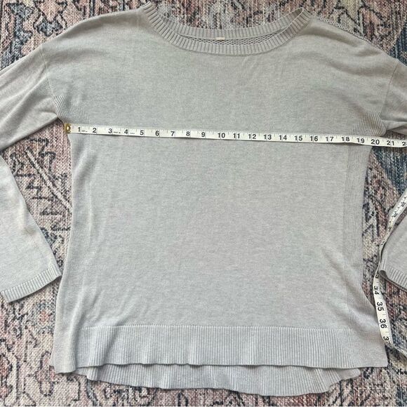 Lululemon Well Being Sweater Heathered Grey Size 8 Cashmere Blend Crew Neck - Picture 8 of 12